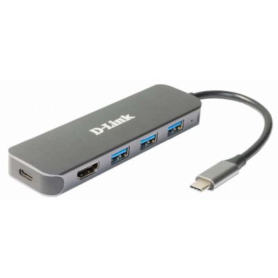 D-Link Station d'accueil USB-C 5-en-1 avec HDMI/alimentation DUB-2333