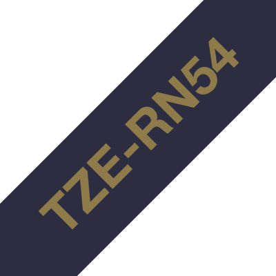 Brother TZE-RN54 ruban d'étiquette Or sur fond bleu marine