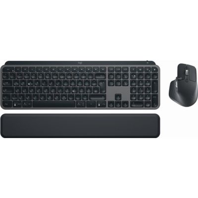 Logitech MX Keys S Combo clavier Souris incluse RF sans fil + Bluetooth QWERTZ Allemand Graphite