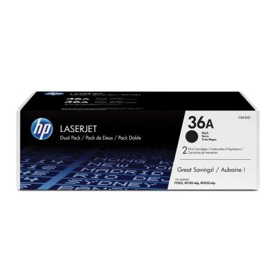 HP 36A pack de 2 toners LaserJet noir authentiques