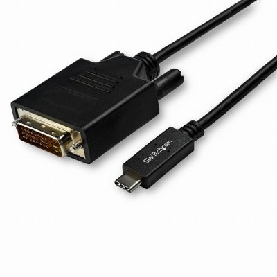 StarTech.com Câble USB-C vers DVI de 3m - Adaptateur Vidéo 1080p (Single Link) USB Type-C (DP Alt Mode HBR2) vers DVI-Digital - Fonctionne avec TB3 - PC Portable vers Écran DVI