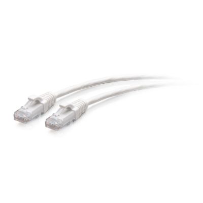 C2G Câble de raccordement Ethernet fin Cat6a non blindé (UTP) avec protection anti-accrochage de 0,9 m - Blanc