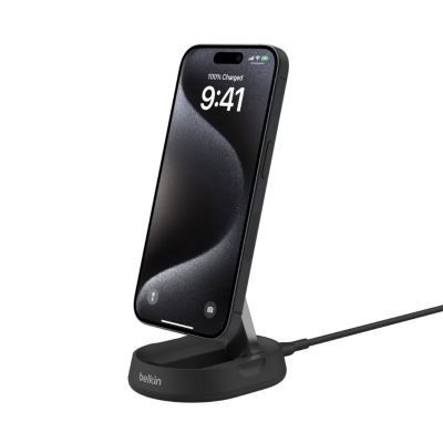 BELKIN Boost Charge Pro Convertible Qi2 15w Magnetic Charging Stand w/ PSU Black
