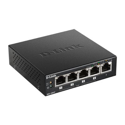 D-Link DGS-1005P Non-géré L2 Gigabit Ethernet (10/100/1000) Connexion Ethernet, supportant l'alimentation via ce port (PoE) Noir