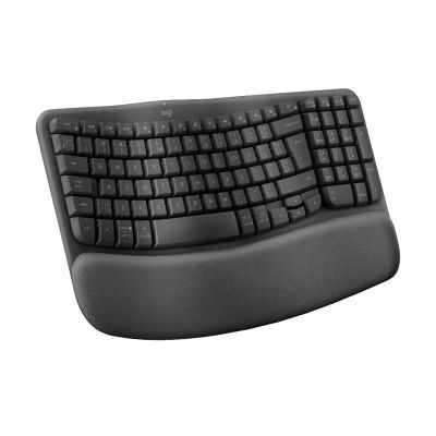 Logitech Wave Keys clavier Bureau RF sans fil + Bluetooth AZERTY Belge Graphite