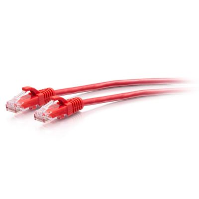 C2G Câble de raccordement Ethernet fin Cat6a non blindé (UTP) avec protection anti-accrochage de 3 m - Rouge