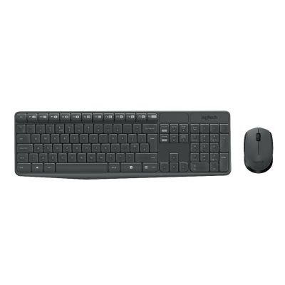 Logitech MK235 clavier Souris incluse USB QWERTY Espagnole Gris