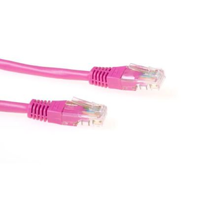 ACT UTP Cat6 Patch 0.5m câble de réseau Rose 0,5 m