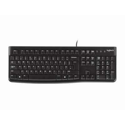 Logitech K120 Corded Keyboard clavier USB QWERTY US International Noir