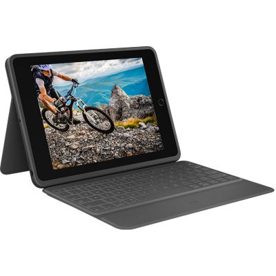 Logitech Rugged Folio Graphite Smart Connector QWERTY Danois, Finlandais, Norvégien, Suédois