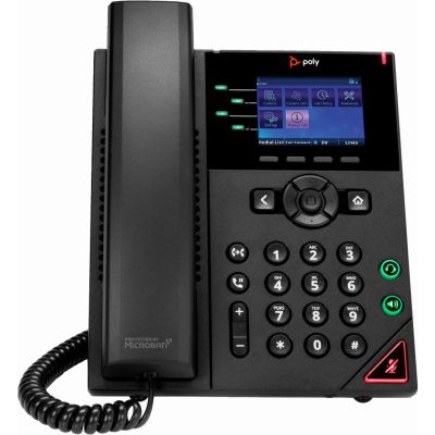 POLY Téléphone IP OBi VVX 250 à 4 lignes et compatible PoE