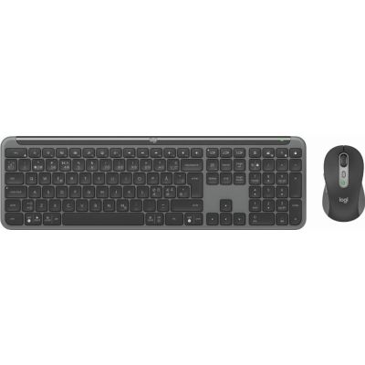 Logitech MK950 Signature for Business clavier Souris incluse RF sans fil + Bluetooth QWERTY Danois, Finlandais, Norvégien, Suédois Graphite