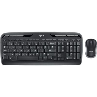 Logitech Wireless Combo MK330 clavier Souris incluse USB QWERTY Anglais britannique Noir