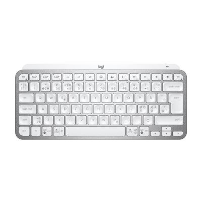 Logitech MX Keys Mini clavier Universel RF sans fil + Bluetooth QWERTY Nordique Gris