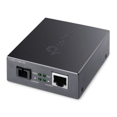 TP-Link FC111PB-20 convertisseur de support réseau 100 Mbit/s Monomode Noir