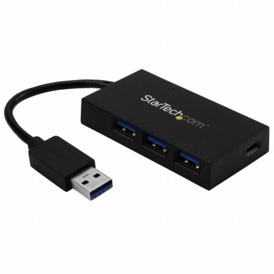 StarTech.com Hub USB 3.0 à 4 ports - 5Gbps - USB-A vers 3x USB-A 1x USB-C - Adaptateur d'alimentation inclus