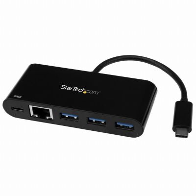 StarTech.com Hub USB 3.0 3 Ports avec Gigabit Ethernet et Alimentation Passthrough 60W - USB-C vers 3 x USB-A (USB 3.0 SuperSpeed 5Gbps) - Hub Adaptateur USB 3.2 Gen 1 Type-C