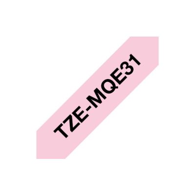 Brother TZEMQE31 ruban d'étiquette Noir sur rose TZe