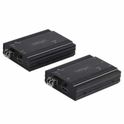 StarTech.com Extendeur KVM 4K HDMI sur Fibre Optique - Extender Commutateur Console KVM HDMI Video & USB - jusqu'à 300m (MultiMode) - 2 Modules 10G MMF SFP+ - Kit d'Extension KVM (TX/RX)