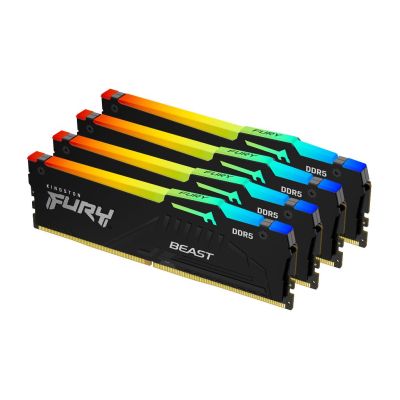 Kingston Technology FURY Beast 64 Go 5200 MT/s DDR5 CL40 DIMM (Kits de 4) RGB XMP