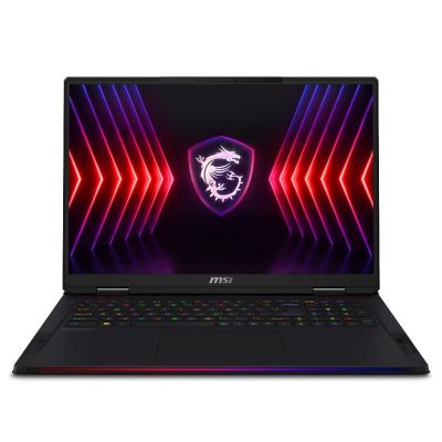 MSI Raider 18 HX A14VHG-246BE Intel® Core™ i9 i9-14900HX Ordinateur portable 45,7 cm (18") WQUXGA 32 Go DDR5-SDRAM 2 To SSD NVIDIA GeForce RTX 4080 Wi-Fi 7 (802.11be) Windows 11 Home Noir