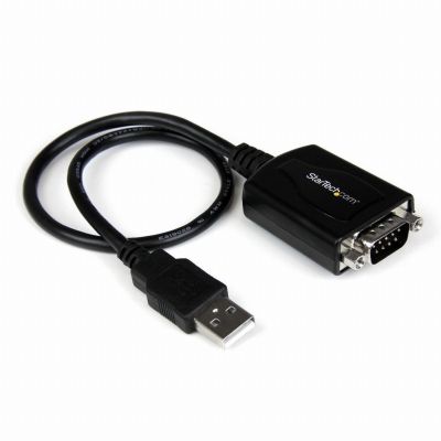 StarTech.com Câble Adaptateur de 30cm USB vers Série DB9 RS232 - Mémorisation de Port COM