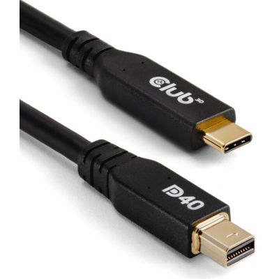 CLUB3D CAC-1561 câble DisplayPort 2 m Mini DisplayPort USB Type-C Noir