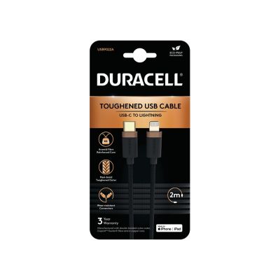 Duracell USB9022A câble Lightning Noir