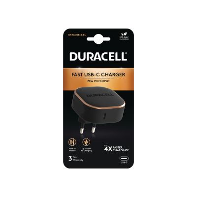 Duracell DRACUSB18-EU chargeur d'appareils mobiles Noir