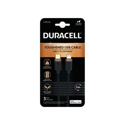 Duracell USB9012A câble Lightning Noir