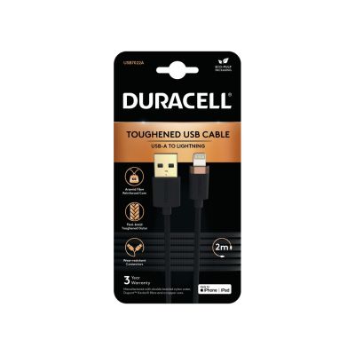 Duracell USB7022A câble Lightning Noir