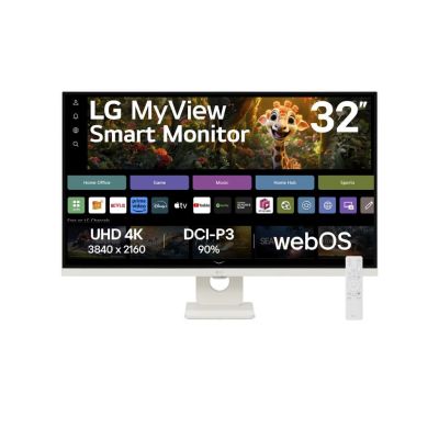 LG 32SR73U-W écran plat de PC 80 cm (31.5") 3840 x 2160 pixels 4K Ultra HD LCD Blanc