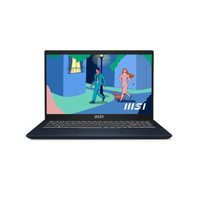 MSI Modern 15 B12M-466BE Intel® Core™ i7 i7-1255U Ordinateur portable 39,6 cm (15.6") Full HD 16 Go DDR4-SDRAM 512 Go SSD Wi-Fi 6 (802.11ax) Windows 11 Home Bleu