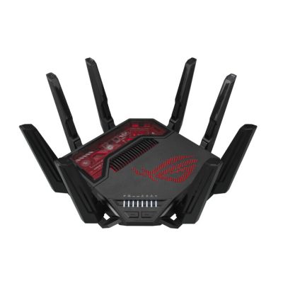 ASUS ROG Rapture GT-BE19000 routeur sans fil Multi-Gigabit Ethernet Tri-bande (2,4 GHz / 5 GHz / 6 GHz) Noir, Rouge