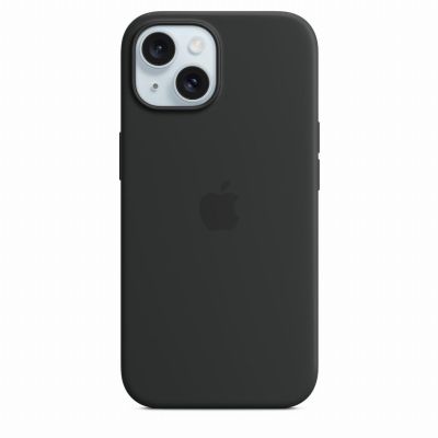 APPLE iPhone 15 Silicone Case with MagSafe - Black