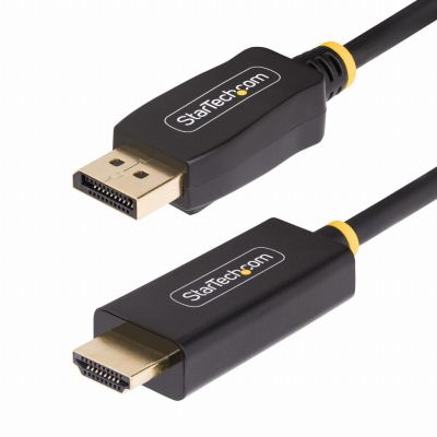 StarTech.com Câble Adaptateur DisplayPort vers HDMI de 2m, 4K 60Hz avec HDR, Adaptateur DP vers HDMI 2.0b, Convertisseur Vidéo Actif, Ordinateur DisplayPort vers Moniteur HDMI