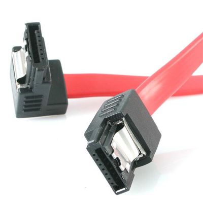 StarTech.com 12" latching sata cable - 1 Right Angle M/M câble SATA 0,3 m Rouge