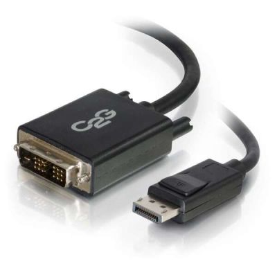 C2G Câble adaptateur DisplayPort mâle vers DVI-D mâle à liaison simple de 2 M - Noir