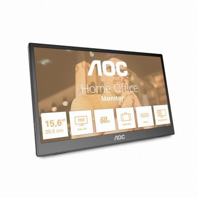 AOC T2 16T3EA écran plat de PC 39,6 cm (15.6") 1920 x 1080 pixels Full HD Noir