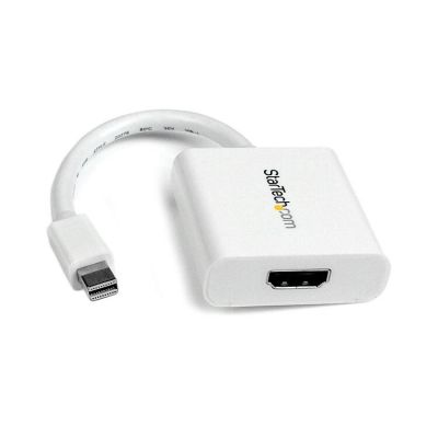 StarTech.com Adaptateur Mini DisplayPort vers HDMI - Convertisseur Vidéo mDP à HDMI - 1080p - Mini DP ou TB 1/2 Mac/PC vers Moniteur/Affichage HDMI - Câble Passif mDP 1.2 vers HDMI - Blanc
