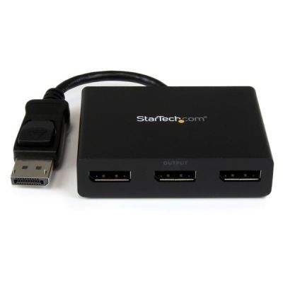 StarTech.com Répartiteur DisplayPort 1.2 à 3 ports, Adaptateur Multi-Moniteur DisplayPort vers 3x DP, Hub MST Double pour Ordinateur 4K 30Hz et 1080p 60Hz - Windows Uniquement