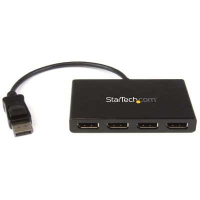 StarTech.com Répartiteur DisplayPort 1.2 à 4 ports, Adaptateur Multi-Moniteur DisplayPort vers 4x DP, Hub MST pour Ordinateur Quad 1080p 60Hz - Windows Uniquement, Pas de Pilote