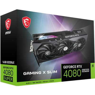 MSI GAMING GeForce RTX 4080 SUPER 16G X SLIM NVIDIA 16 Go GDDR6X