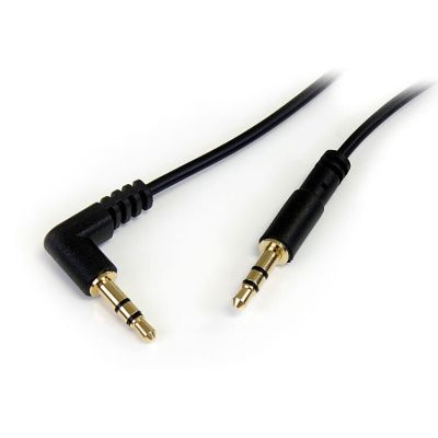 StarTech.com Câble audio stéréo Slim 3,5 mm à angle droit de 30 cm - M/M