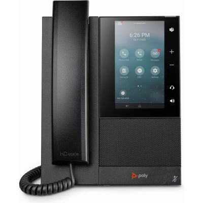 POLY Téléphone multimédia professionnel CCX 500 avec Open SIP et compatible PoE