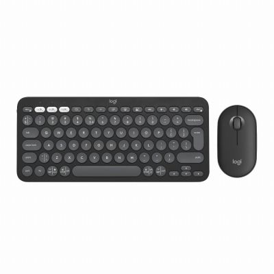 Logitech Pebble 2 Combo clavier Souris incluse Universel RF sans fil + Bluetooth QWERTY US International Graphite