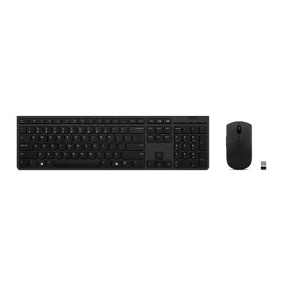 Lenovo 4X31K03934 clavier Souris incluse Bureau RF sans fil + Bluetooth Belge, Français Gris