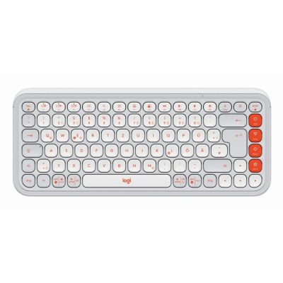 Logitech POP Icon Keys clavier Universel Bluetooth QWERTZ Allemand Orange, Blanc