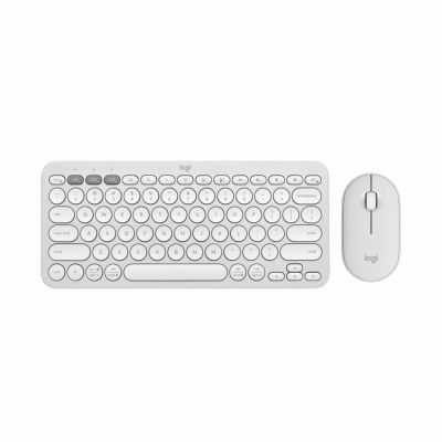 Logitech Pebble 2 Combo clavier Souris incluse Universel RF sans fil + Bluetooth QWERTY US International Blanc