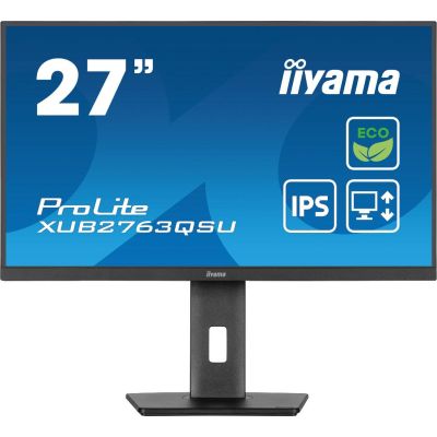 iiyama ProLite XUB2763QSU-B1 écran plat de PC 68,6 cm (27") 2560 x 1440 pixels Full HD LED Noir